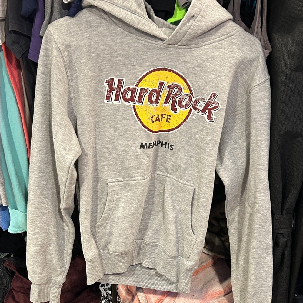 Gray Hard Rock Cafe Memphis Hoodie